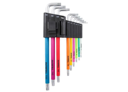 Faithfull Multicoloured Star Key Set, 9 Piece - S2 Steel