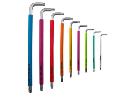 Faithfull Multicoloured Star Key Set, 9 Piece - S2 Steel