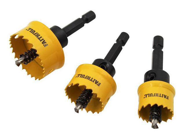 Faithfull Mini Holesaw Set, 3 Piece