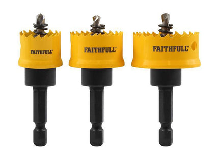 Faithfull Mini Holesaw Set, 3 Piece