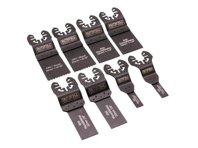 Faithfull Multi Tool Blade Set, 8 Piece