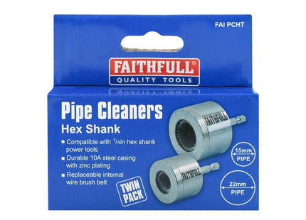 Faithfull External Pipe Cleaners Twin Pack