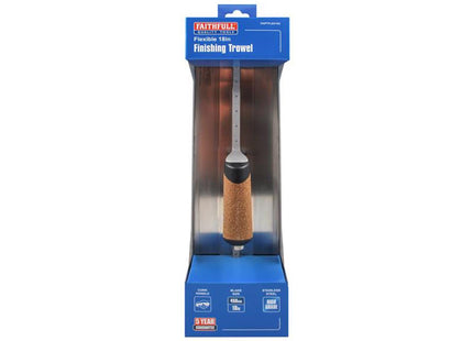 Faithfull Flex Finishing Trowel With Cork Handle 450mm (18In)