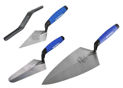 Faithfull Prestige Professional Brick Trowel Set, 4 Piece FAIPTFSET4