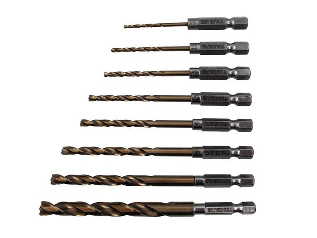 Faithfull Quick Change Impact Drill Bit Set, 8 Piece