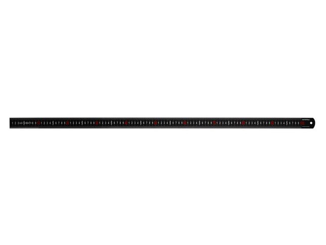 Faithfull Matt Black Stainless Steel Measuring Rule 1000Mm