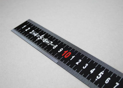 Faithfull Matt Black Stainless Steel Measuring Rule 1000Mm
