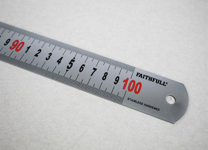 Faithfull Matt Silver Measuring Rule 1000Mm