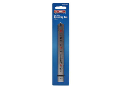 Faithfull Matt Silver Measuring Rule 150Mm