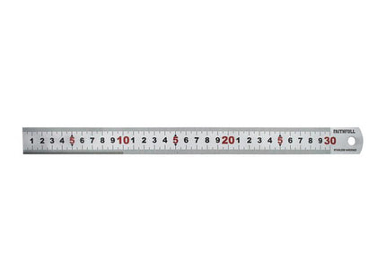 Faithfull Matt Silver Measuring Rule 300Mm