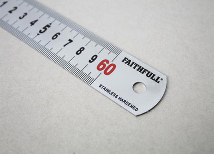 Faithfull Matt Silver Measuring Rule 600Mm
