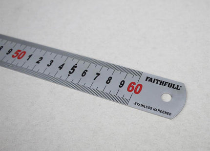 Faithfull Matt Silver Measuring Rule 600Mm