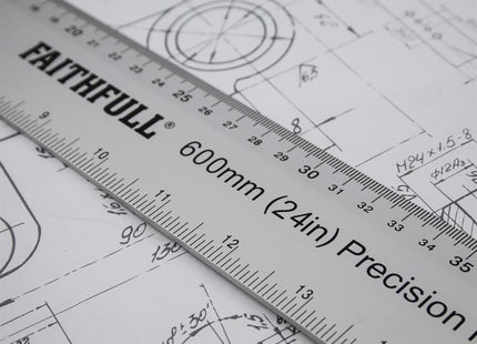 Faithfull Aluminium Rule 600Mm (24In)