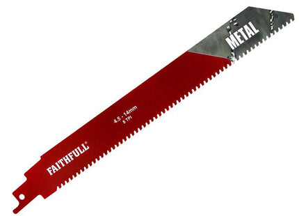 Faithfull S1130hm Metal Carbide Sabre Saw Blade 228Mm X 8 Tpi