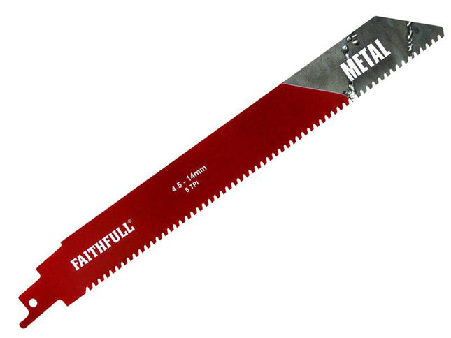 Faithfull S1130hm Metal Carbide Sabre Saw Blade 228Mm X 8 Tpi