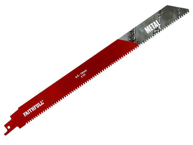Faithfull S1230hm Metal Carbide Sabre Saw Blade 304Mm X 8 Tpi