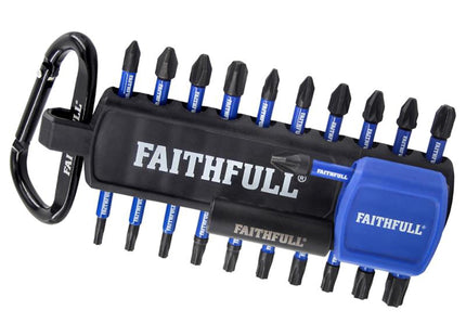 Faithfull Carabiner Impact Bit Set 22 Piece