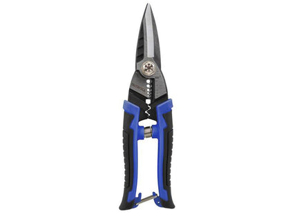Faithfull Heavy-Duty Multi Purpose Snips - 55# Steel - FAISCHDMF8N - Perfect for Various Materials