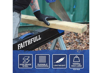 Faithfull Folding Saw Horse - Pair