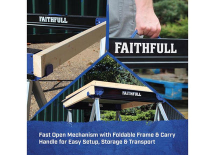 Faithfull Folding Saw Horse - Pair