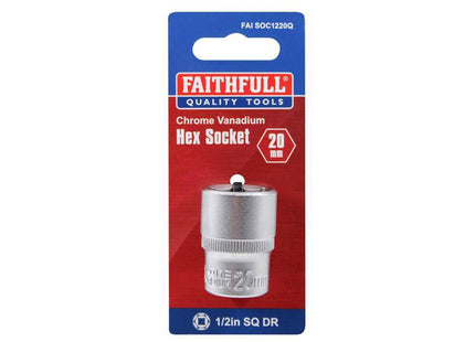 Faithfull Hex Socket 1/2In Drive 20Mm