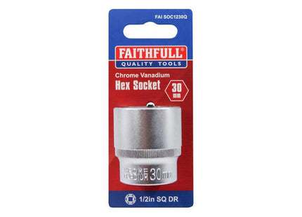 Faithfull Hex Socket 1/2In Drive 30Mm