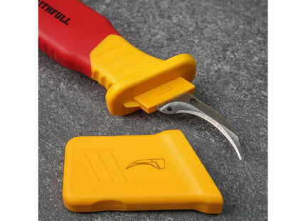 Faithfull Vde Stripping Knife With Sickle Blade 205Mm - FAITKVDES - Perfect for Electrical Insulation