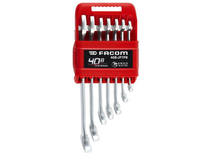 Facom 40B.Jp7pb 40B Series Slim Metric Combination Spanner Set, 7 Piece