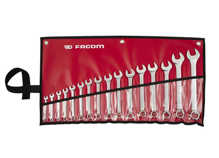 Facom 40B.Jv16pb 40B Series Slim Metric Combination Spanner Set, 16 Piece
