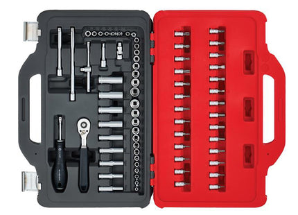 Facom 1/4In Drive Socket Set, 72 Piece