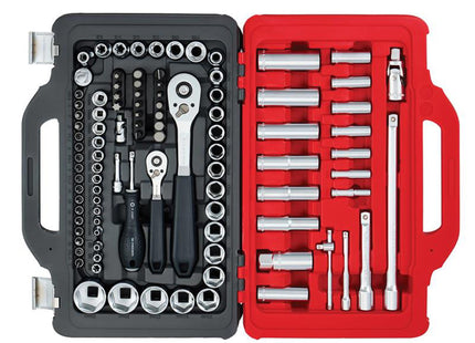 Facom 1/4In & 1/2In Drive Socket Set, 100 Piece