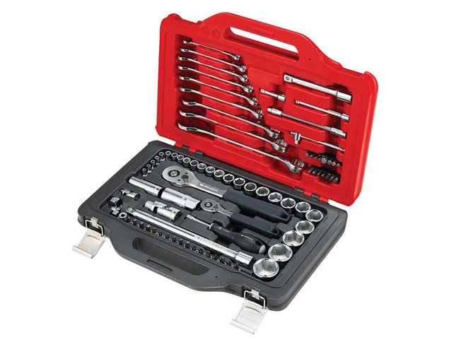 Facom 1/4In & 1/2In Drive Socket Set, 82 Piece