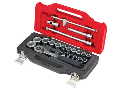 Facom 1/2In Drive Socket Set, 22 Piece
