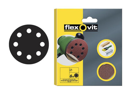 Flexovit Hook & Loop Sanding Disc 115Mm Fine 120G (Pack 6)
