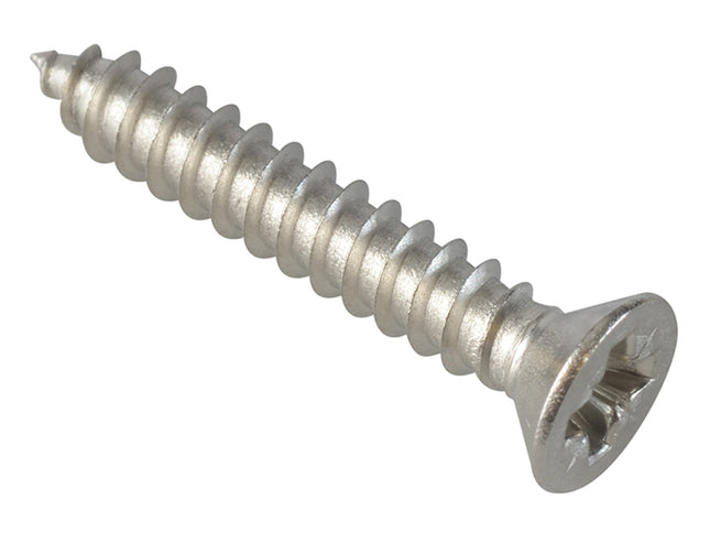 Forgefix Self-Tapping Screw Pozi Compatible Csk A2 Ss 1In X 8 Forgepack 20