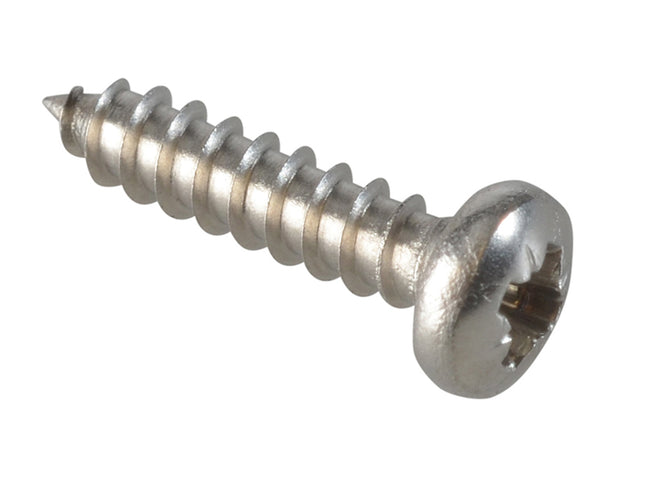 Forgefix Self-Tapping Screw Pozi Compatible Pan Head Ss 1/2In X 4 Forgepack 60