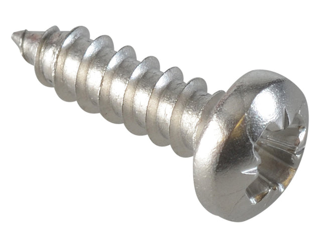Forgefix Self-Tapping Screw Pozi Compatible Pan Head Ss 1/2In X 6 Forgepack 60