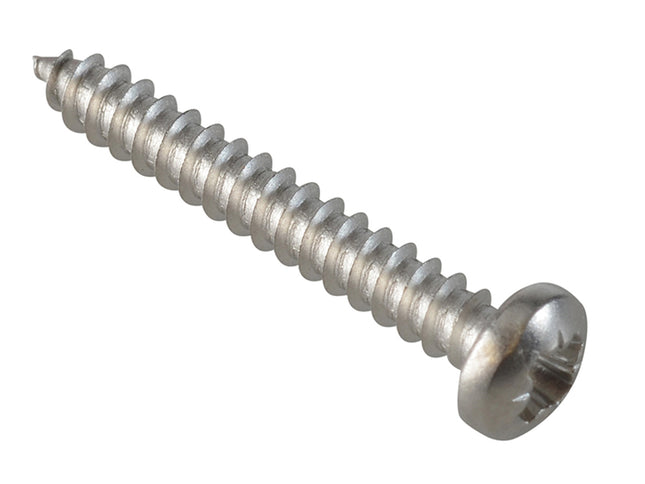 Forgefix Self-Tapping Screw Pozi Compatible Pan Head Ss 1In X 6 Forgepack 30