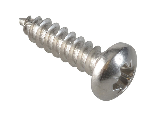 Forgefix Self-Tapping Screw Pozi Compatible Pan Head Ss 5/8In X 8 Forgepack 35