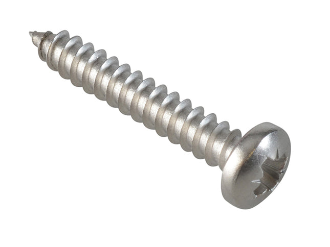 Forgefix Self-Tapping Screw Pozi Compatible Pan Head Ss 1In X 8 Forgepack 25