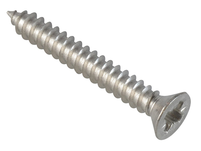 Forgefix Self-Tapping Screw Pozi Compatible Pan Head Ss 1.1/4In X 8 Forgepack 20