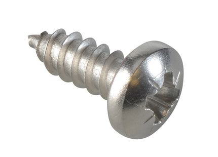 Forgefix Self-Tapping Screw Pozi Compatible Pan Head Ss 1.1/2In X 10 Forgepack 25
