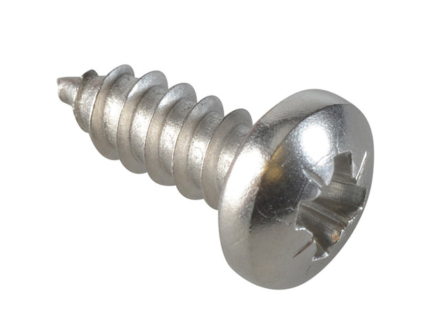 Forgefix Self-Tapping Screw Pozi Compatible Pan Head Ss 1.1/2In X 10 Forgepack 25