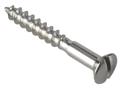 Forgefix Multi-Purpose Screw Sl Raised Head Chrome Plated 4.0 X 30Mm Forgepack 30