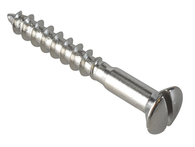 Forgefix Multi-Purpose Screw Sl Raised Head Chrome Plated 4.0 X 30Mm Forgepack 30