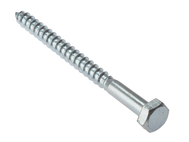 Forgefix Coach Screw Hexagon Head Single Thread Zp M6 X 60Mm Bag 10