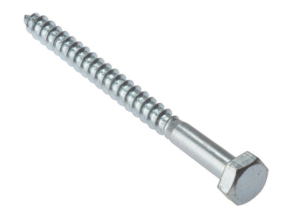 Forgefix Coach Screw Hexagon Head Single Thread Zp M6 X 50Mm Bag 10