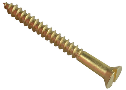Forgefix Wood Screw Slotted Csk Brass 2In X 10 Forgepack 6