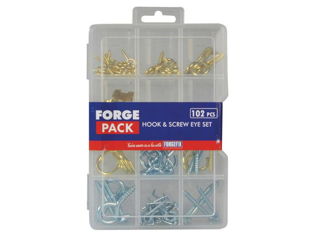 Forgefix Hook & Screw Eye Forgepack Kit, 102 Piece