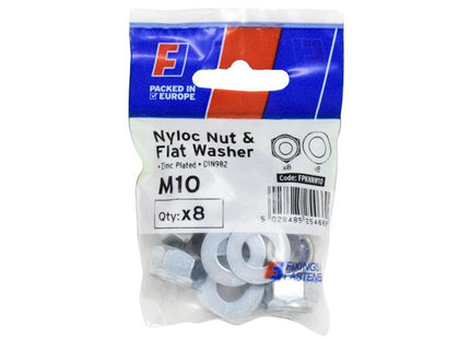 Forgefix Nyloc Nut & Washer M10 Forgepack 8